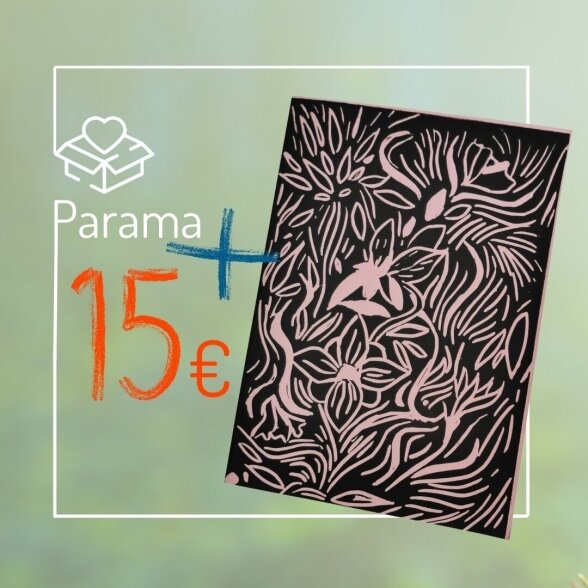 Parama Vaikų linijai + lino raižinys